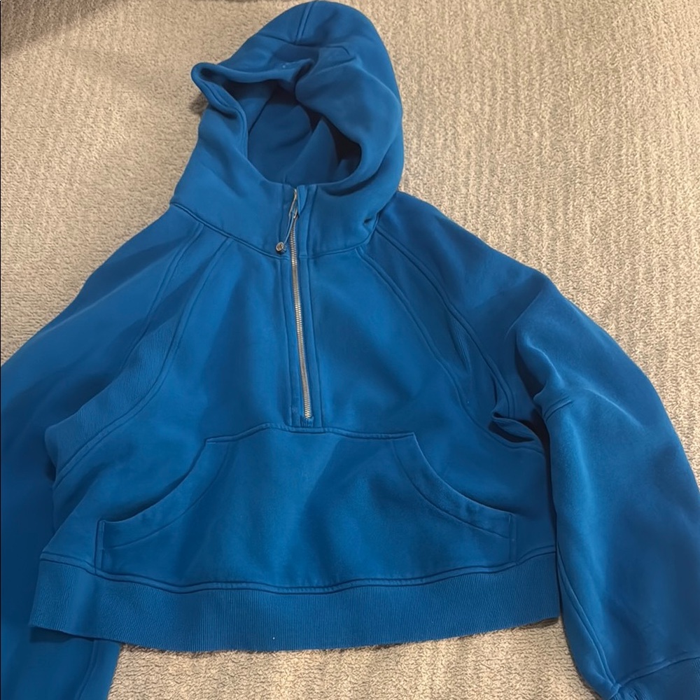 Lululemon Scuba Oversized Half-Zip Hoodie, Cobalt Blue, Size M/L